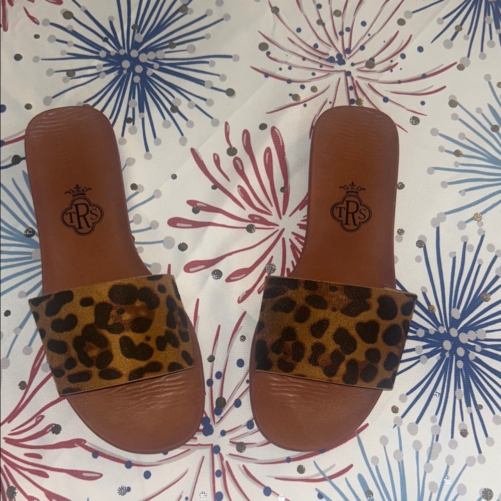 Brown Leopard Print Sandals